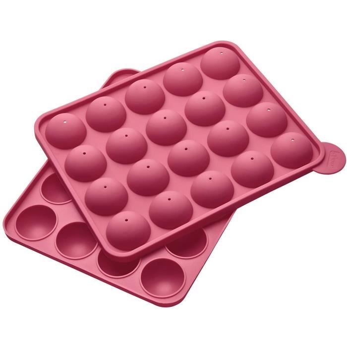 CAKE 83027 Moule agrave Cake Pops 20pcs Silicone Noir 23 x 12 x 2 cm499