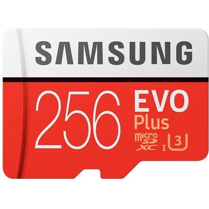 Samsung EVO Plus 2 256GB microSDXC Memory Card Adapter Class 100-90 MBs