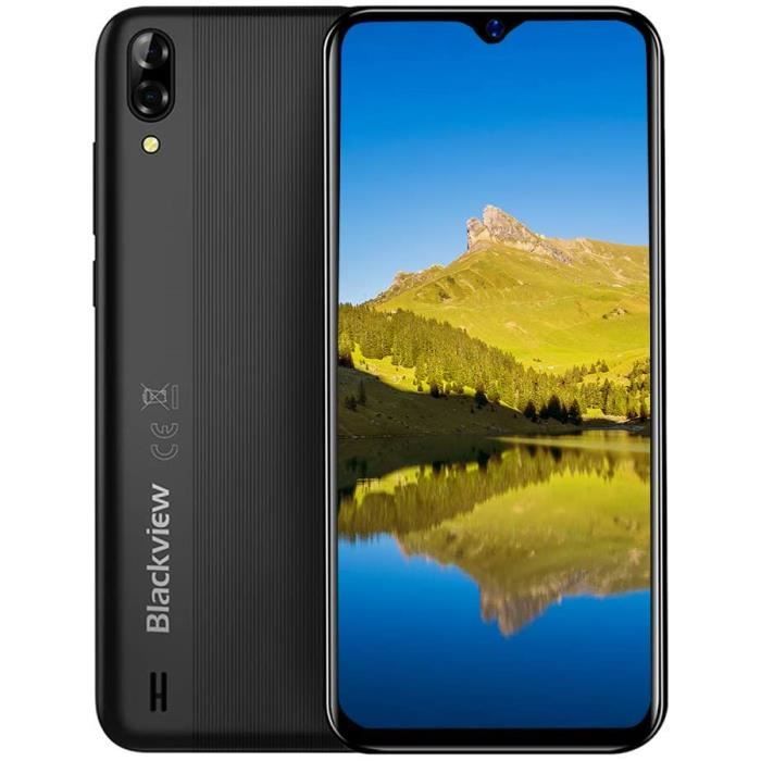 Blackview A60 Pro Android 9.0 4G Telephone Mobile Gratuit, 3 Go + 16 Go, Smartphone Double SIM a ecran Plein ecran de 6,1 Pou