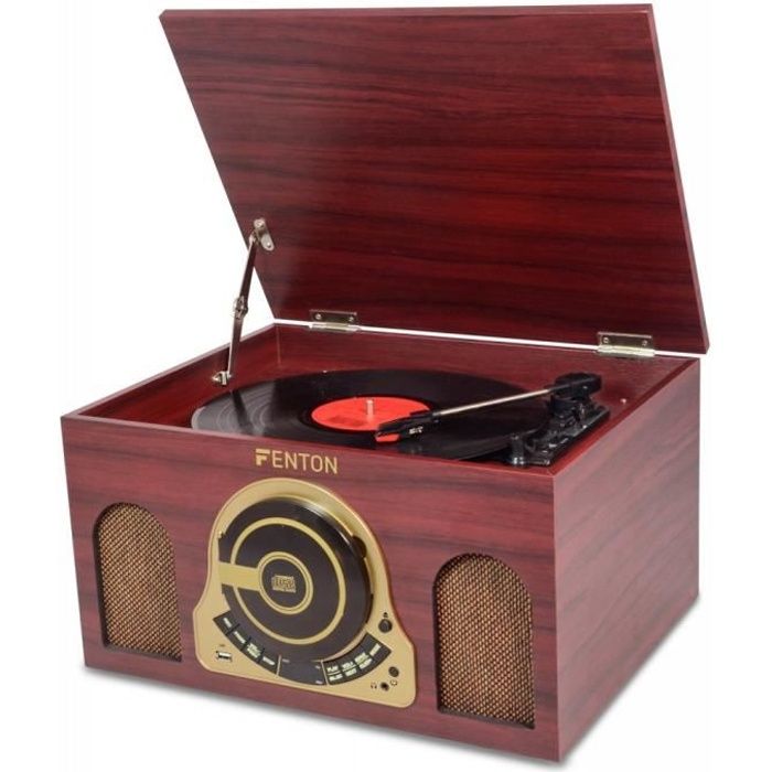 Fenton RP150 - Platine vinyle, haut-parleurs intégrés, lecteur CD et USB