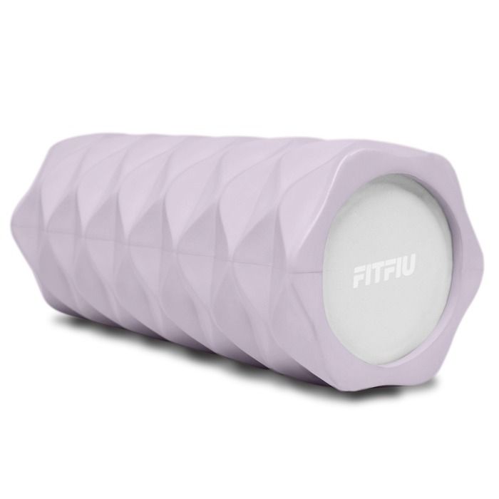 Rouleau en mousse ROLLER-PAT VIOLET, pour pilates, diamètre 14cm avec relief, relaxation musculaire - FITFIU Fitness
