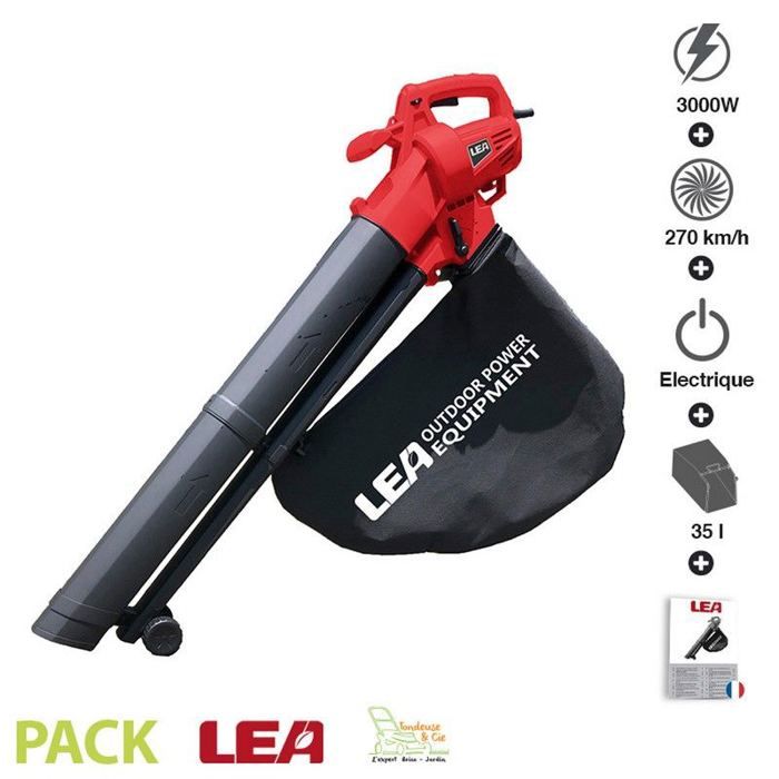 Aspirateur souffleur électrique puiissant 3000W soufflerie 270 km/h LEA LE50303BV1