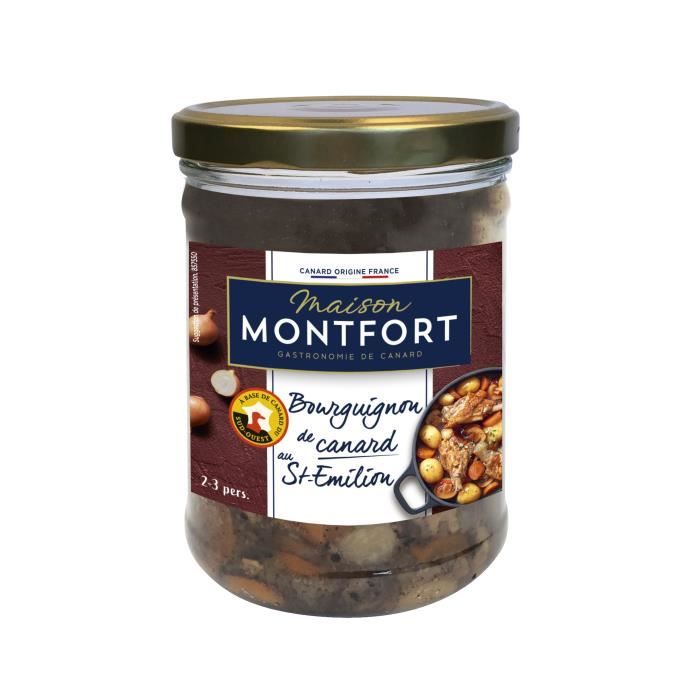 MAISON MONTFORT Bourguignon de canard au St Emilion - 750 g