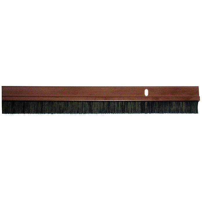 Bas de porte à visser - plastique marron brossé - 93 cm
