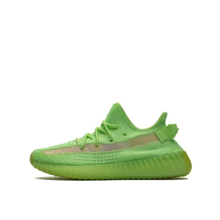 Basket BOOST 350 V2 Glow In Dark GID EG5293 Chaussures de Running Homme Femme - Vert
