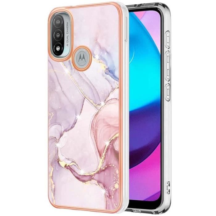 Coque pour Motorola Moto E20, Ultra Mince Élégant en Silicone Souple Motifs Colorés Coque Brillante Antichoc