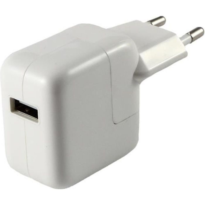 Chargeur Secteur Blanc [Compatible iPad 2017 - 2018 - AIR 1- AIR 2 - MINI - PRO - 1 - 2 - 3 - 4] Prise Murale [Phonillico®]