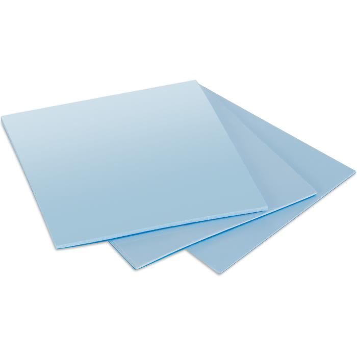 3x pad thermique 50x50 mm, conductivité thermique de 6 W/mk (3 épaisseur diff.)