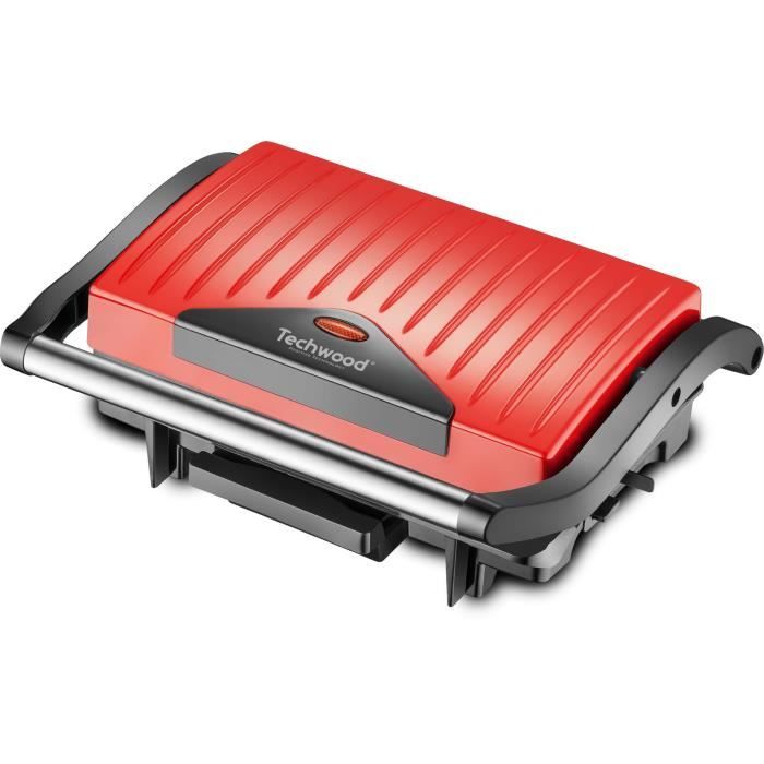 TECHWOOD TGD-015 - Contrôle de température automatique-Cuisson diététique-Bac récupérateur de graisse-Spécial Panini