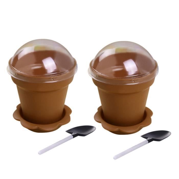 cupcake pots de fleurs, coupe à dessert, tasses de yaourt en plastique, dessert en gobelets RANGEMENT - CASIER - ETAGERE