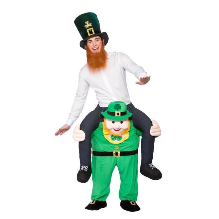 St Patricks Day Adults Fancy Dress One Size Carry Me Leprechaun Costume