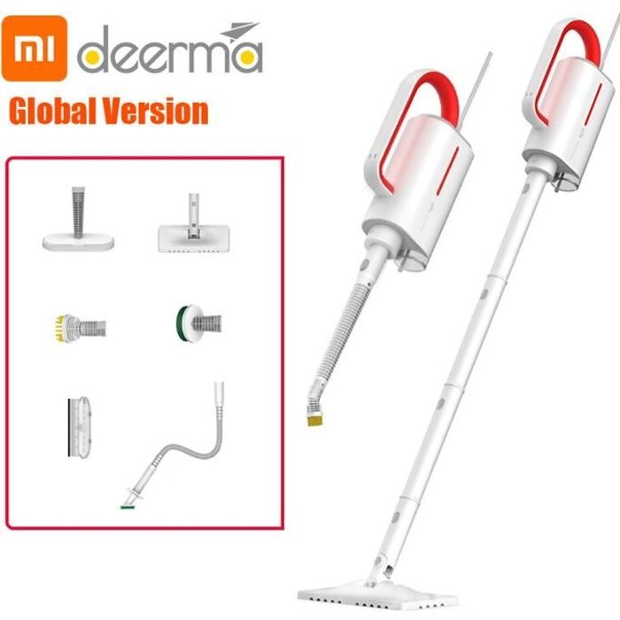 Xiaomi Mijia Deerma Nettoyeur Vapeur Portable Multifonctionnel ZQ610 ZQ600 Avec 5 Têtes de Brosse - 220V - EU Plug