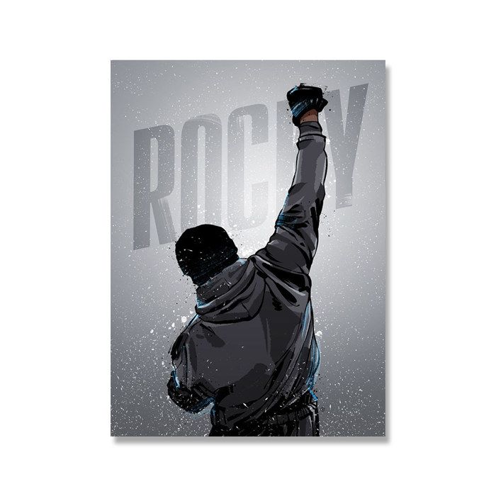 Tableau Sur Toile Rocky Balboa - Motivational Sport - Décoration Murale Art Déco - Neuf
