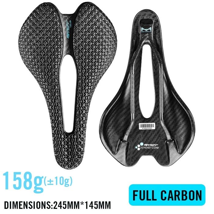 Selle de vélo de route ultralégère en nylon et fibre de carbone, impression 3D, creux, confortable, respirant, VTT, pièces de siège de vélo  18