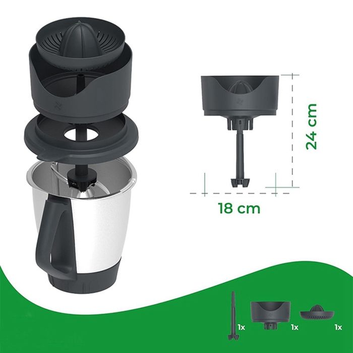 Pour Thermomix TM5 TM6 TM31 Séparateur de Jus Extracteur Citron Orange Jus Attachement Panier Cuisine Presse-Agrumes Manuel - Sodial