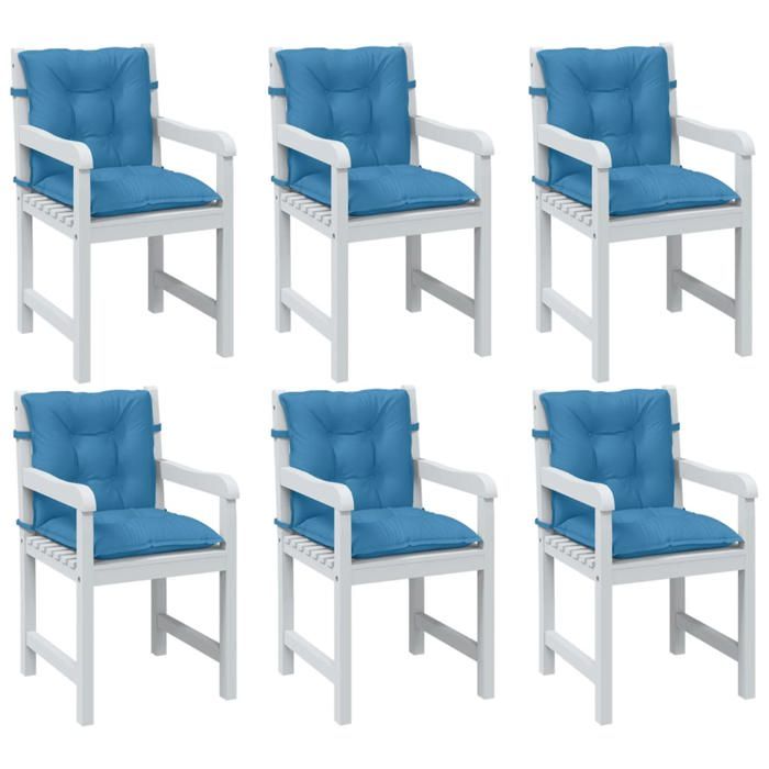 VidaXL Coussins chaise dossier bas mélangé - vue 2