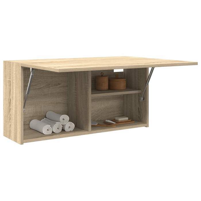 vidaXL Armoire murale de bain chêne sonoma 80x25x40 cm bois ingénierie 860087
