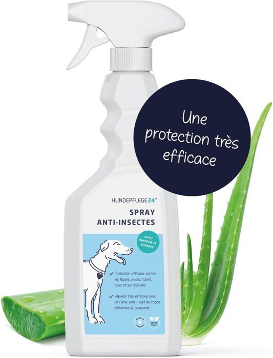 Meilleurs prix pour Spray Anti Tique et Anti Puces Chien 500ml - Protection Contre tiques, puces, acariens pour Chiens avec géraniol et aloe Vera