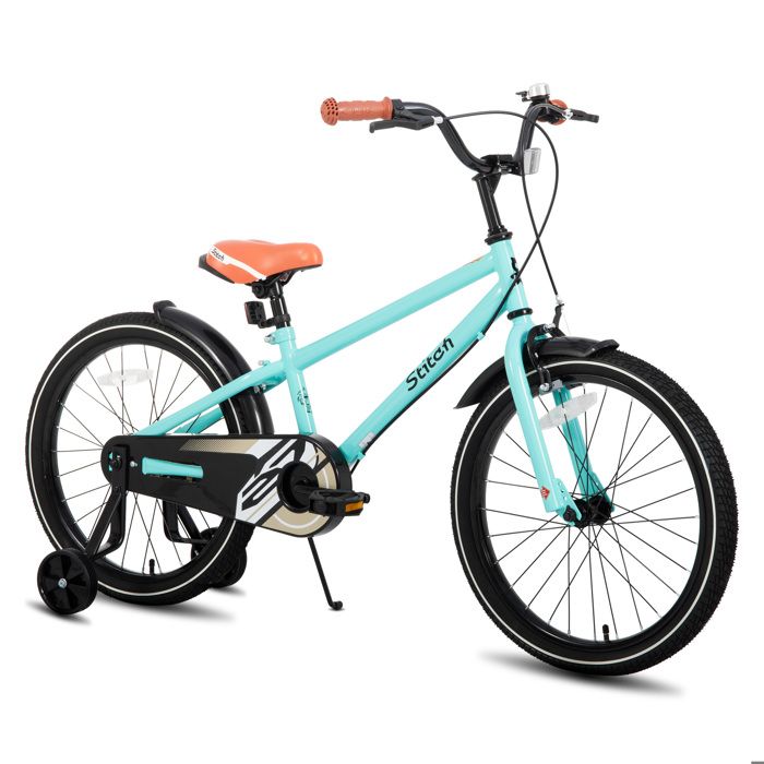 Vélo Enfant 20 Pouces DAOHHFO – 7 Vitesses – Freins à Disque – Cadre Acier – Porte-Gobelet Et Cloche Boussole – Rouge/Vert
