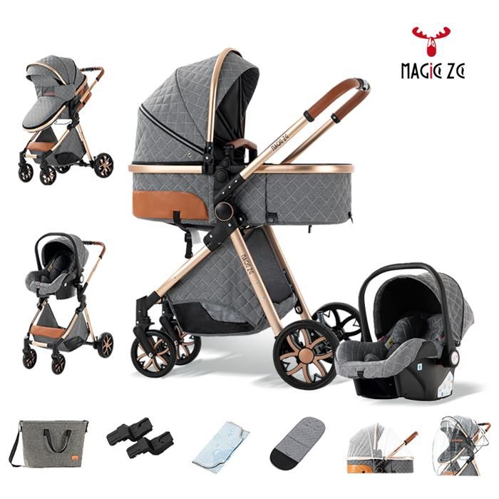 poussette 3 en 1 MagicZC bébé combinées poussettes trio pliable