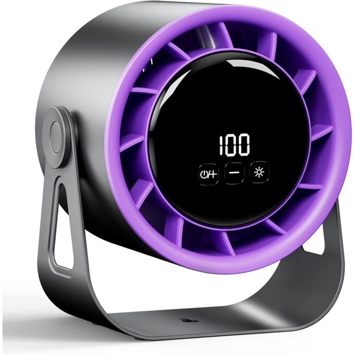 ®RisingFF Ventilateur de table sans fil puissant rechargeable par USB 4 vitesses rotation à 360° petit ventilateur portable - Risingff