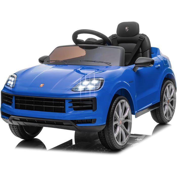 Voiture Electrique pour Enfants - LALAHO - Porsche Cayenne Coupé 2024 - 103 x 63 x 54 cm - Bleu