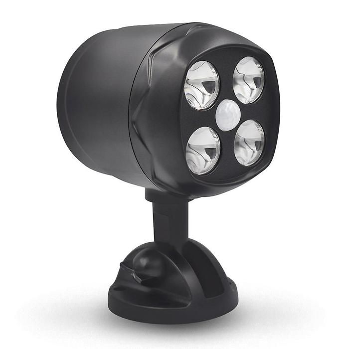 Lampe murale rotative à induction infrarouge pour extérieur étanche à piles pour jardin 1 pièce noir