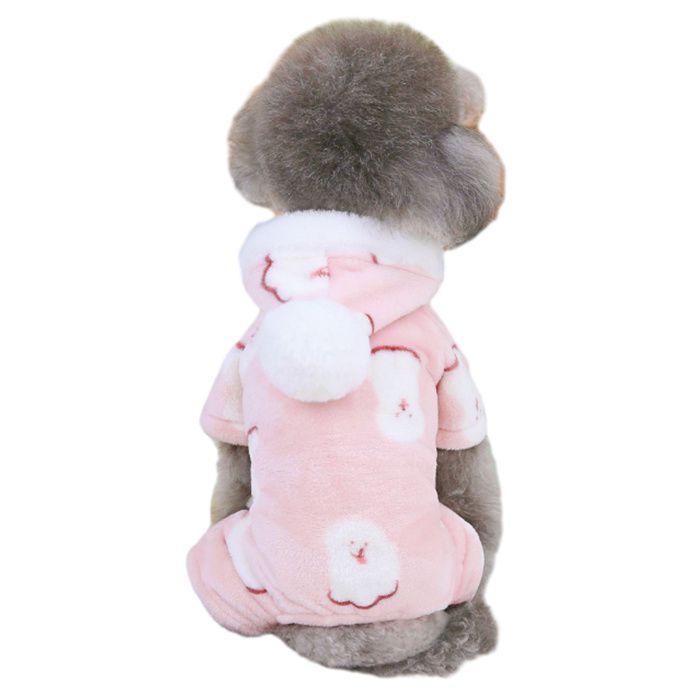 Comparer les prix de Pull dhiver chaud en flanelle pour chien et chiot vêtement pour animal de compagnie tenue mignonne pour chat (rose)