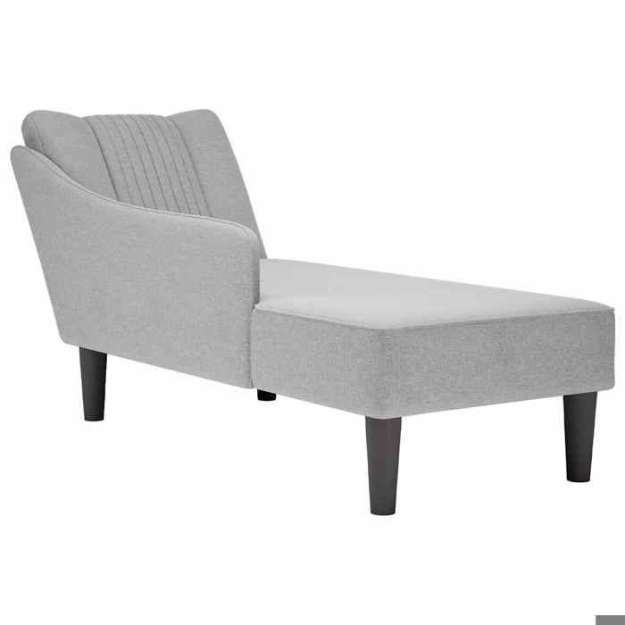 Fauteuil long Black Month - Canapé lounge simple/ Fauteuil long avec accoudoir droit gris nuage tissu - 140x56x66cm EU25_4128974 Fauteuil long Black Month - Canapé lounge simple/ Fauteuil long avec accoudoir droit gris nuage tissu - 140x56x66cm EU25_4128974
