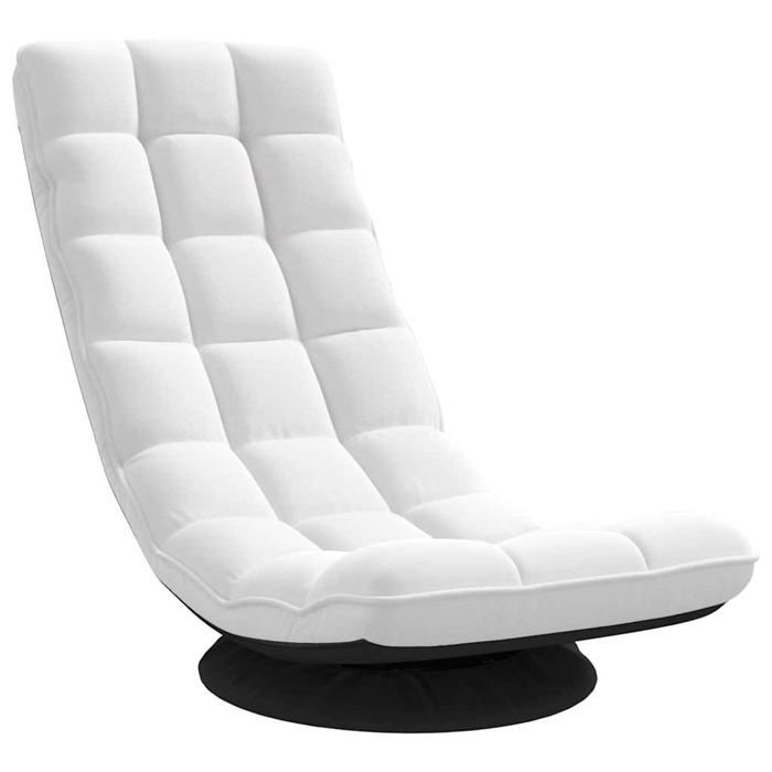Fauteuil de sol pivotant - vidaXL - Blanc - 70x51x79 cm - Inclinable 5 positions - Pivotant 360° - Pliable Fauteuil de sol pivotant - vidaXL - Blanc - 70x51x79 cm - Inclinable 5 positions - Pivotant 360° - Pliable