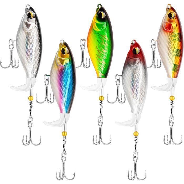 5 Leurres De Pêche Brochet 3D Réalistes - Swimbaits Multicouches Pour Carnassiers Truite Perche Sandre