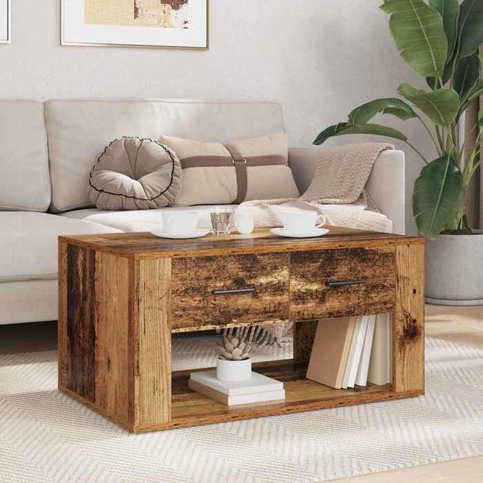 Table basse Console de salonVIDAXL table gigogne Bois Ancien 80 x 50 x 40 cm Bois dingénierie 7_9094948