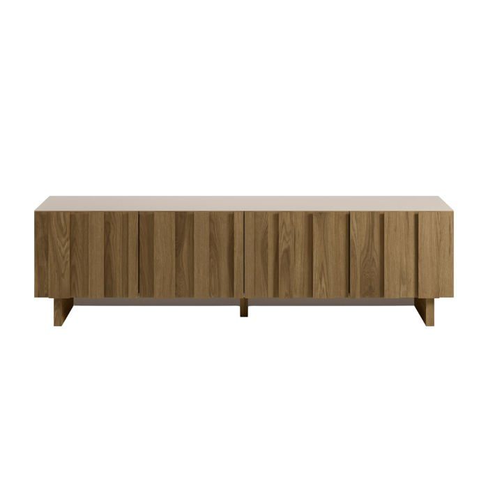 PERLA - Meuble TV 180cm en MDF Chêne foncé PERLA - Meuble TV 180cm en MDF Chêne foncé