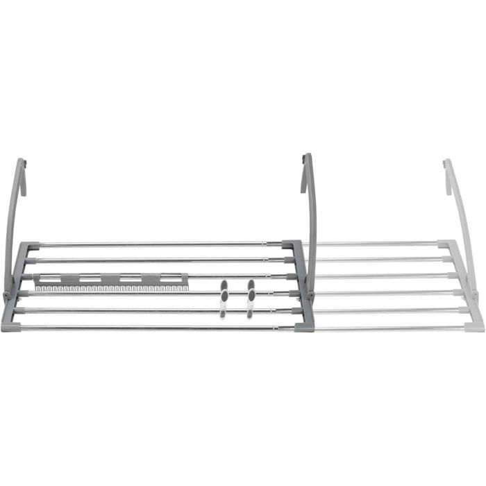 Hogar Hten2402-Étendoir À Linge Extensible Pliable 6 M De Surface DÉtendage De 48 À 96Cm Pour Balcon Radiateur Fenêtre Douc[Ji20]