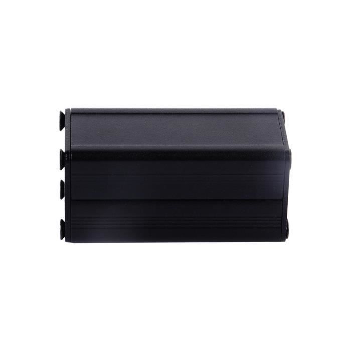Boîtier En Aluminium Pour Circuits PCB – 80x50x20 Mm – Finition Sablée Noire – Idéal Projets électroniques DIY