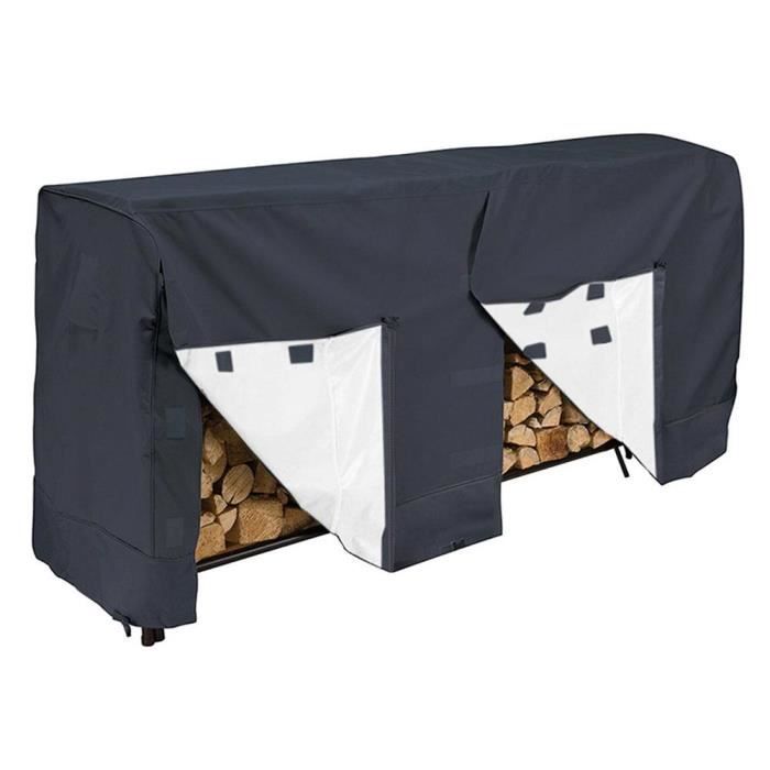 Essentials Housse de rangement pour bûches de bois de chauffage étanche pour bûches de 4 pieds Résistant à la décoloration 127 cm L Taille S Noir UMI 