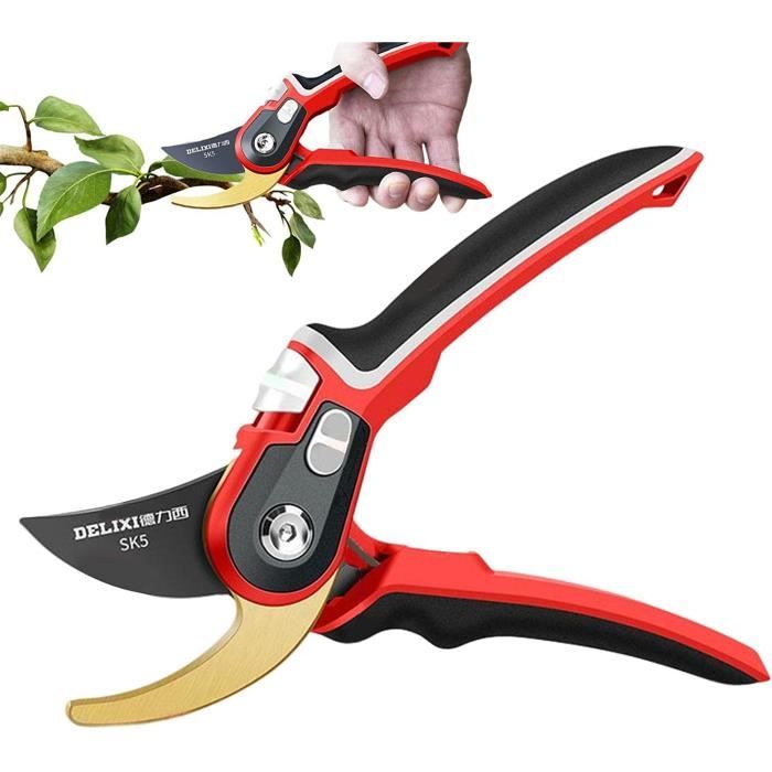 HERCHR Ciseaux Bonsaï 18,5 Cm – Cisaille De Jardin En Acier Plaqué – Outil Ergonomique Et Tranchant Pour Branches Et Feuilles Bonsaï