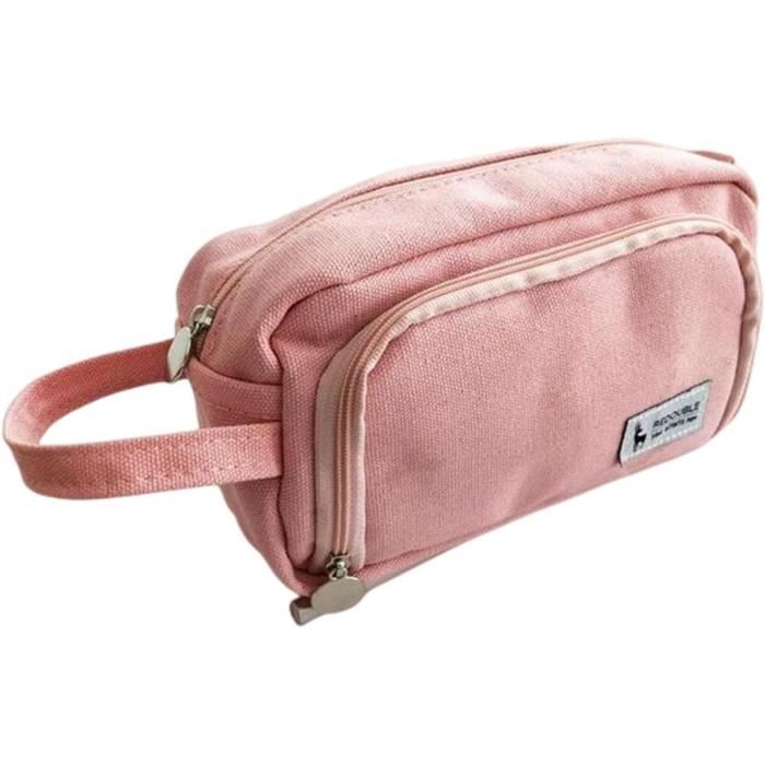 Trousse Scolaire Kawaii Blackpink - Cuir PU, Grande Capacité 21x10,5 Cm - Pour Fournitures, Maquillage, Rangement - Idéal école, Bureau, Cadeau