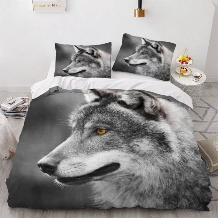 Tissu coton imprimé Loup - La Grange aux Tissus