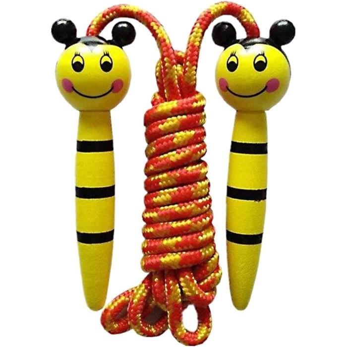 Corde à sauter pour enfants avec poignée en bois de dessin animé Corde à sauter pour enfants avec poignée en bois de dessin animé