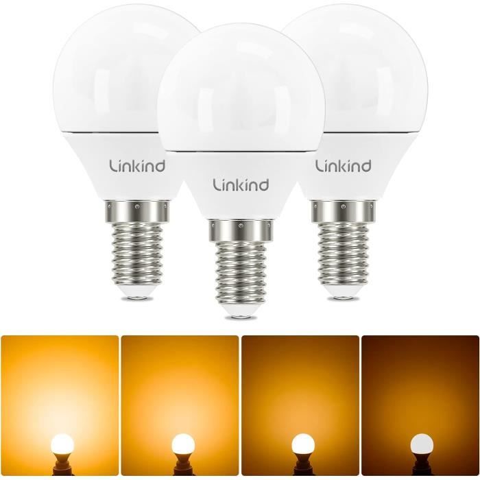 Ampoule LED E14 Dimmable, 4.2w équivalent à 40W, Blanc Chaud 2700K