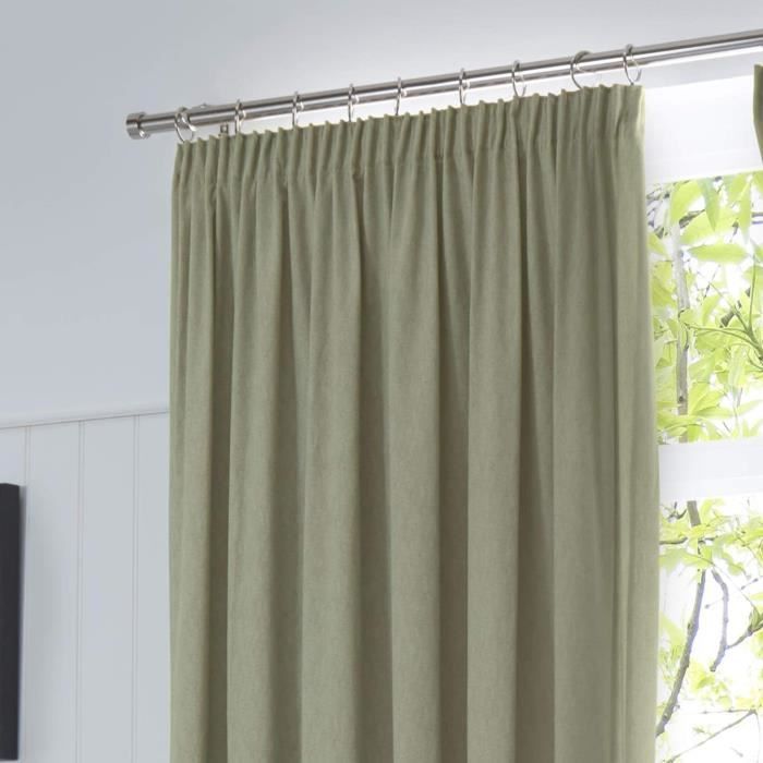 6 Panneaux De Rideaux Plissés Personnalisés – Longueur 80 Pouces – Motif Floral Vert