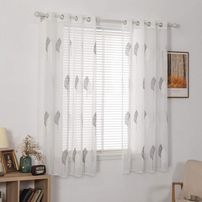 Rideau Salon-Beau Rideau Voilage Avec Motif D'Arbre, Rideaux Voilage À ...