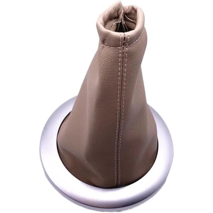 Soufflet Levier Vitesse Mégane II - Cuir Synthétique Argenté - Compatible 2003-2009