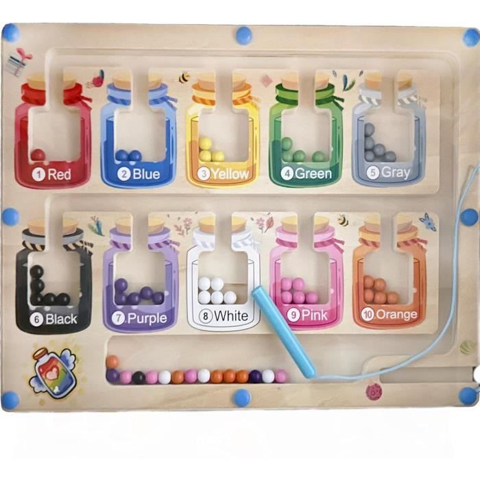 Jouet Enfant 2 3 4 5 Ans, Jeux Montessori Labyrinthe Magnetique Enfant 2-5 Ans, Apprendre Les