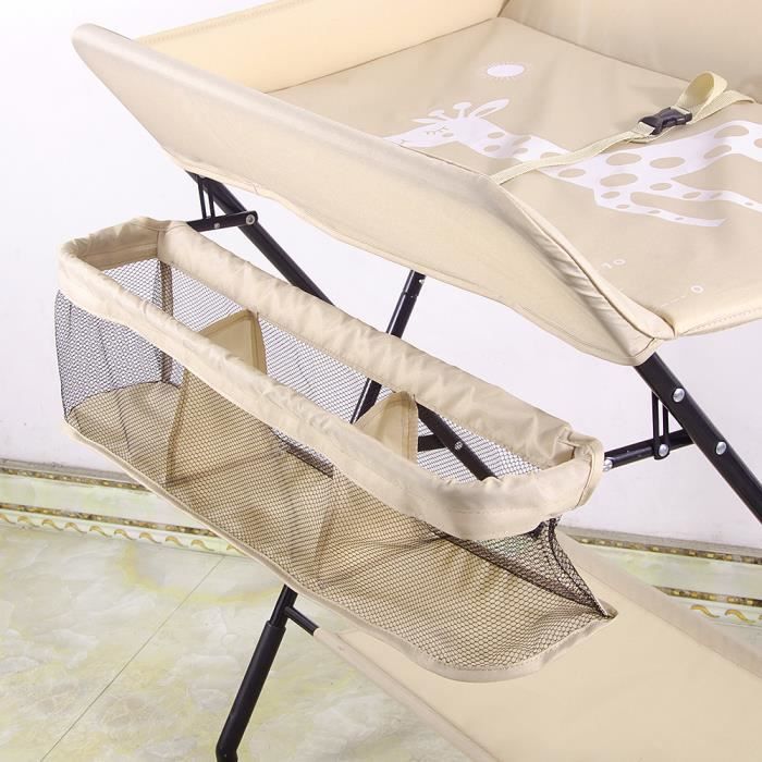 Laizere Table A Langer Pliante Pour Bebe Avec Panier De Rangement A Cote Structure En Fer Rose Clair Cdiscount Puericulture Eveil Bebe