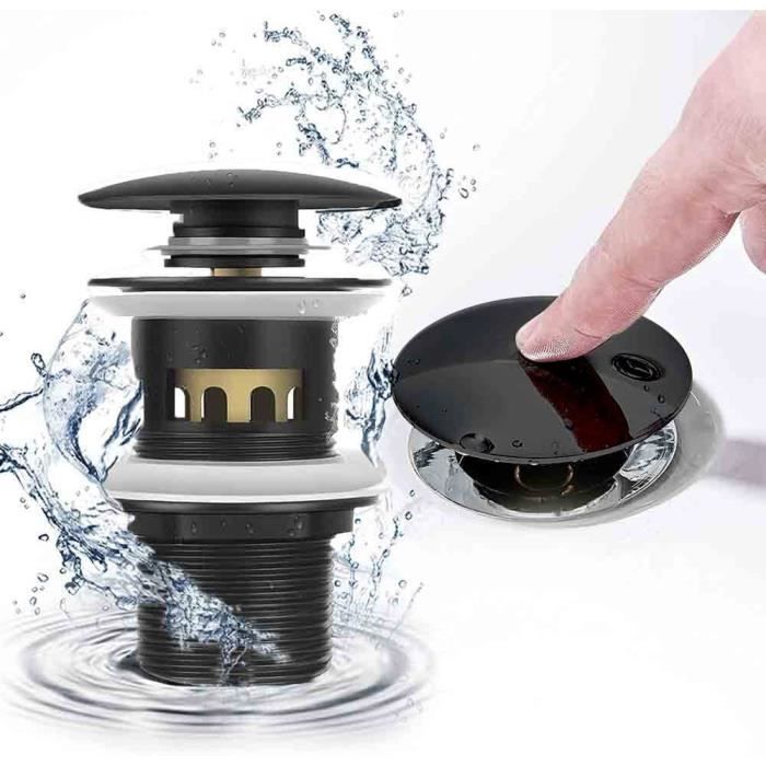 VGOL Lot De 2 Bouchons D'Évier Chromés Avec Chaîne à Billes – 1 1/2 Pouce (38 Mm) – Idéal Cuisine, Salle De Bain, Baignoire