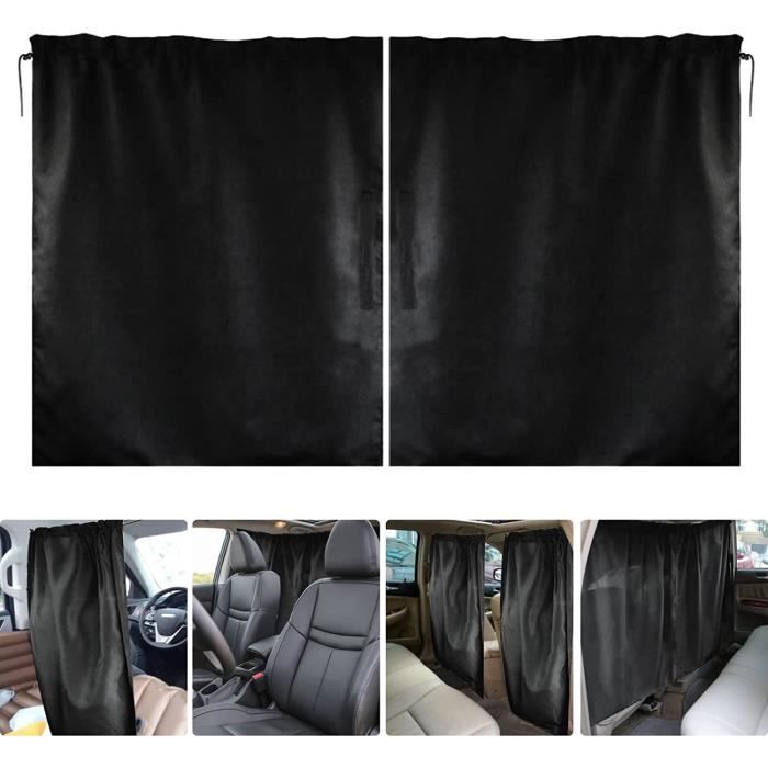 Rideaux De Séparation Pour Voiture – 1 Rideau Central + 2 Latéraux – Occultants, Réglables – Pour Camping, Voyage