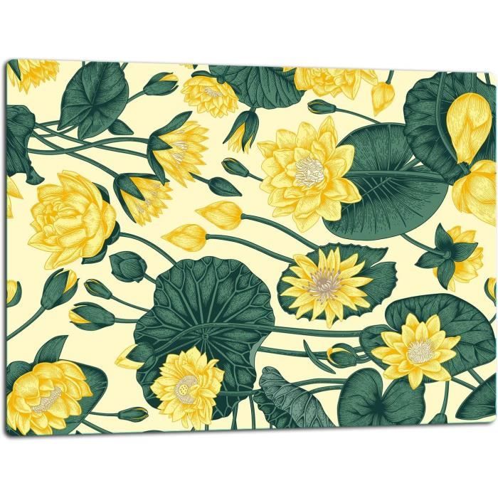 Piastra Copertura Piano Cottura 80x52 Vetro Temperato Frutta Giallo