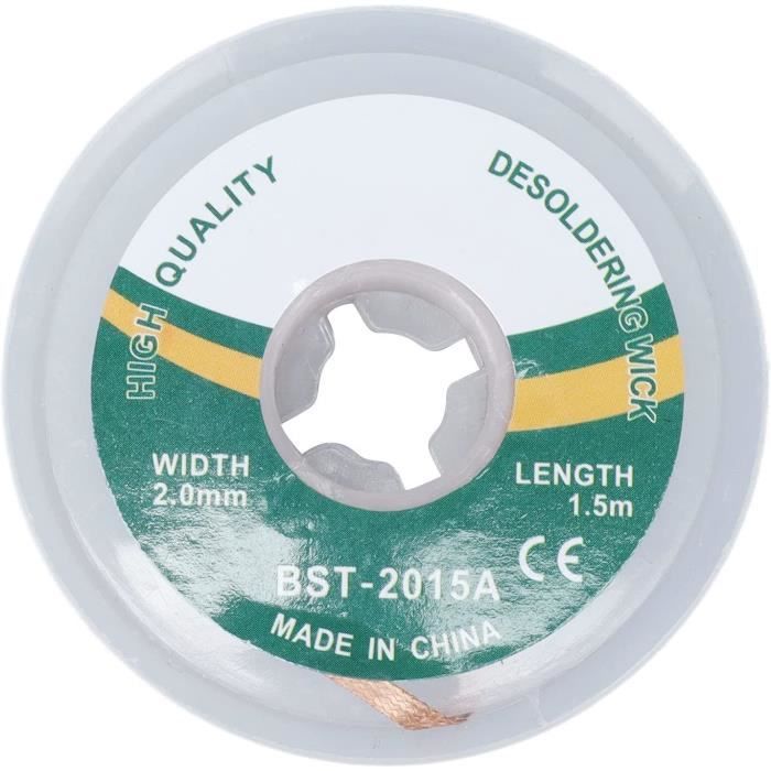 Rouleau De Tresse à Dessouder En Cuivre - 1,5mm De Diamètre X 1,5 Mètre - Décapant Soudure - Neuf Sans Marque
